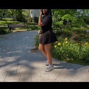 Elegant Black Skater Skirt